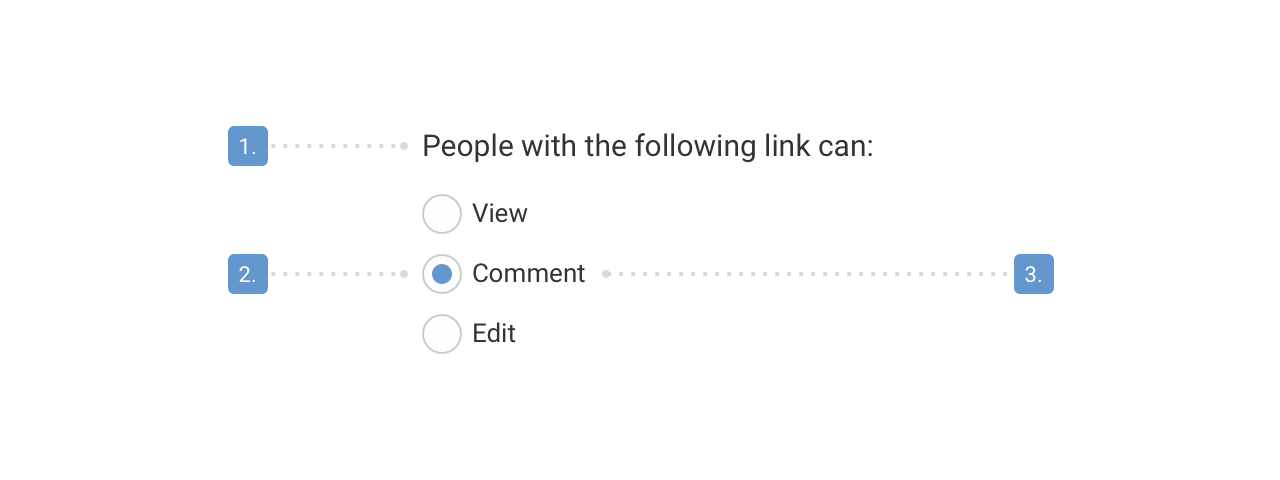 Radio button structure